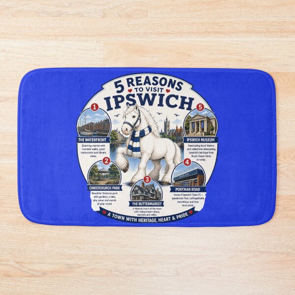 Item preview, 5 Reasons To Visit Ipswich Tee Shirt designed and sold by TheThriftyBrit.