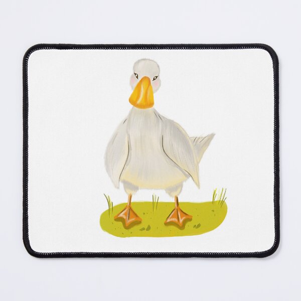 Item preview, Whimsical Cottagecore White Duck - Cute Watercolor Goose Nursery Art designed and sold by SvitlanaSolo.