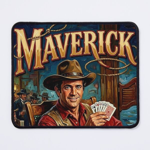 Item preview, A Defiant Gambler's Unyielding Game. – Maverick Fine Art Print designed and sold by Art's Diner.
