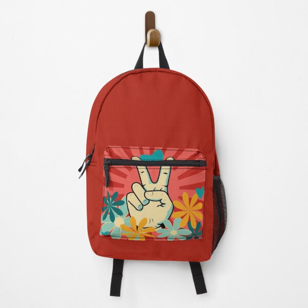 Item preview, Peace and Love Pop Art – Retro pink and red Graphic Illustration designed and sold by StefanStudioArt.