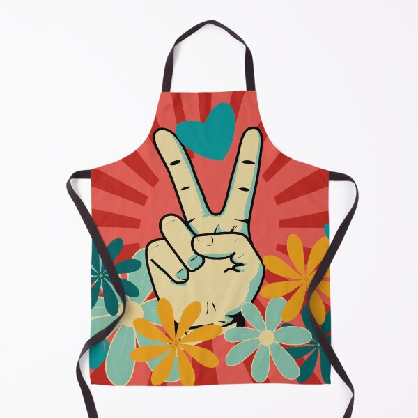 Item preview, Peace and Love Pop Art – Retro pink and red Graphic Illustration designed and sold by StefanStudioArt.