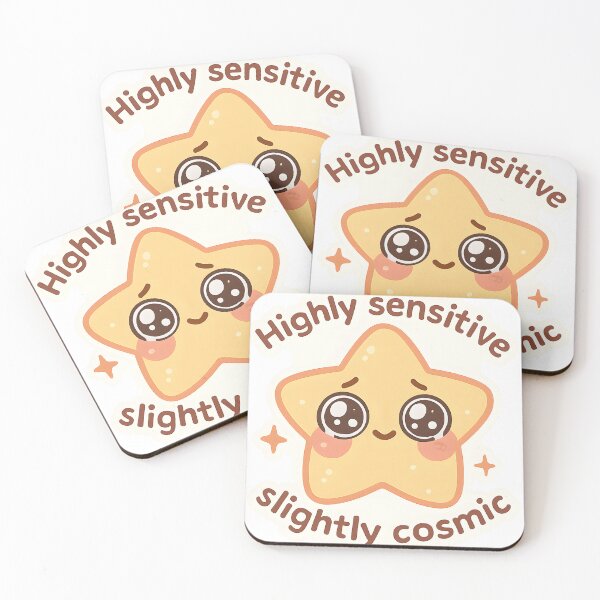 Item preview, Highly Sensitive Slightly Cosmic — Cute Kawaii Star, Spiritual Humor Sticker designed and sold by MildlyCosmic.