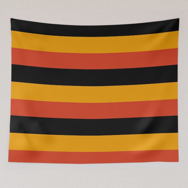 Item preview, Large stripes in black, red and yellow designed and sold by StefanStudioArt.
