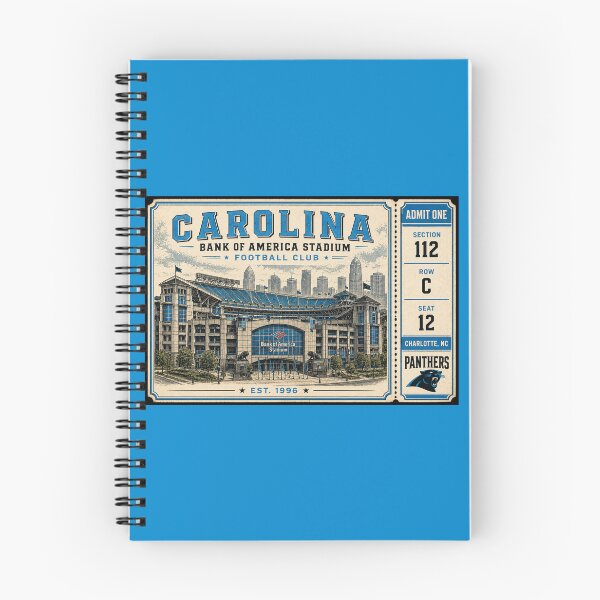 Item preview, Carolina Panthers Bank of America Stadium Vintage Ticket, Charlotte Football Stadium Art designed and sold by GhostDawgs.