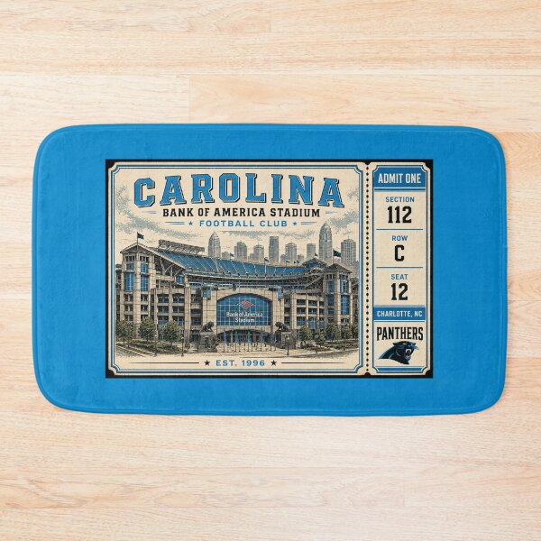 Item preview, Carolina Panthers Bank of America Stadium Vintage Ticket, Charlotte Football Stadium Art designed and sold by GhostDawgs.