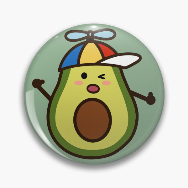 Item preview, Playful Avocado with Propeller Hat Sticker designed and sold by SunCraftStudio.