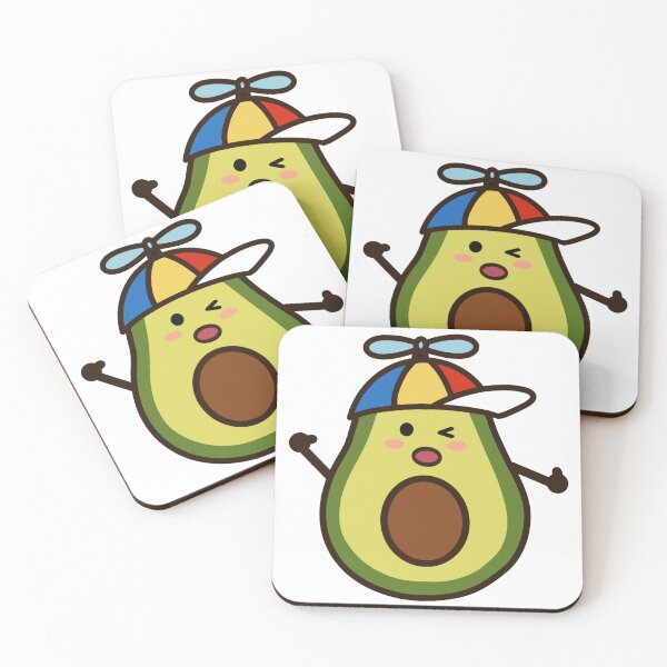 Item preview, Playful Avocado with Propeller Hat Sticker designed and sold by SunCraftStudio.