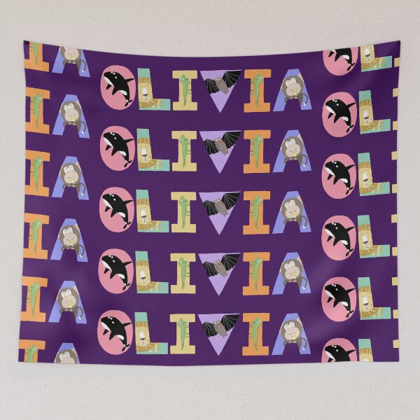 Item preview, Olivia- Personalised Name Art Illustrated Animals designed and sold by Carla Daly.