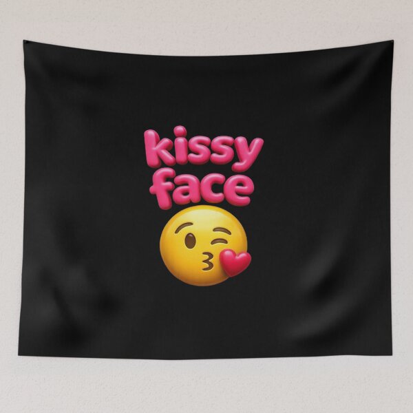 Item preview, kissy face emoji cute pink bubble text designed and sold by gypsy-joker.