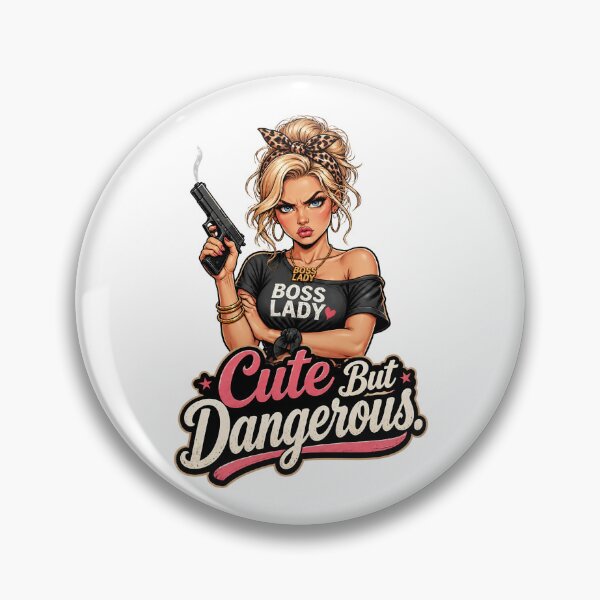 Item preview, "Cute But Dangerous" Boss Lady Retro  designed and sold by MusesWhispers.