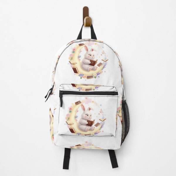 Item preview, Moonlit Bunny Reader | Magical Book Lover Cottagecore Art designed and sold by Clothes With Smiling Animals Walt Gral.