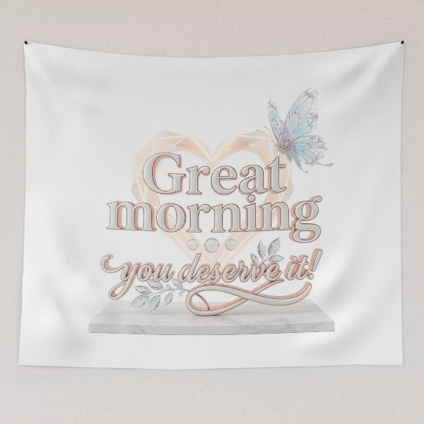 Item preview, Great Morning Love Jeweled Floral Greeting designed and sold by BlissBlvdShop.