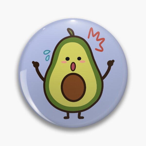 Item preview, Surprised Avocado Sticker | Cute Kawaii Avocado Character designed and sold by SunCraftStudio.
