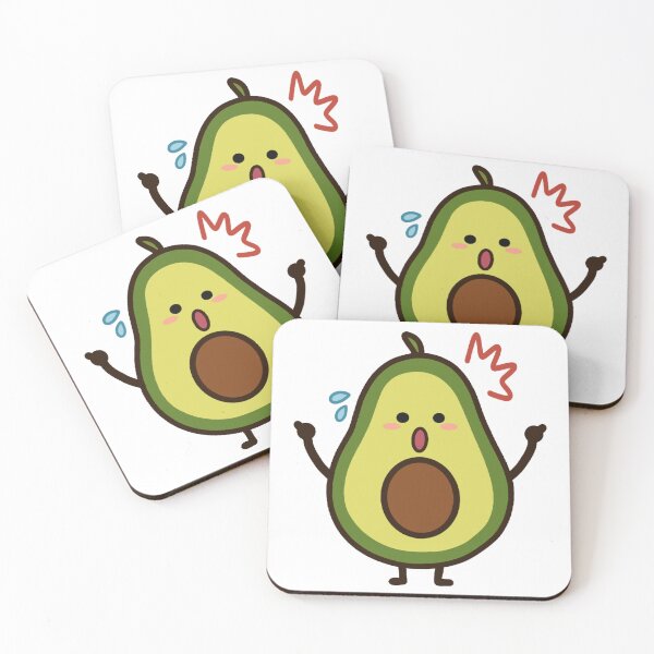 Item preview, Surprised Avocado Sticker | Cute Kawaii Avocado Character designed and sold by SunCraftStudio.