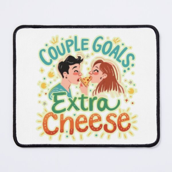 Item preview, Couple Goals Extra Cheese Funny Pizza Romance Art designed and sold by Miheerala.