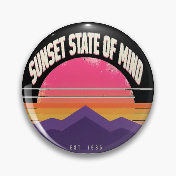 Item preview, Retro Sunset State of Mind - 1985 Vintage Synthwave designed and sold by Antique Soul Art.