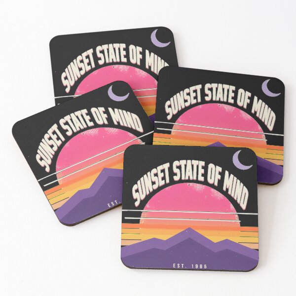 Item preview, Retro Sunset State of Mind - 1985 Vintage Synthwave designed and sold by Antique Soul Art.