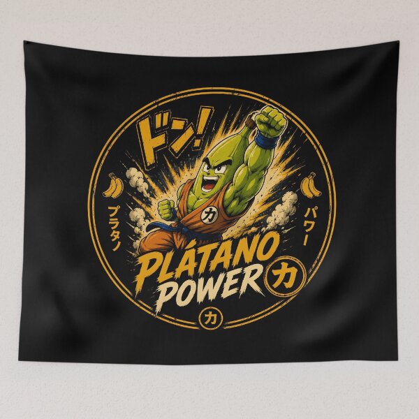 Item preview, Plátano Power Tropical Anime Warrior designed and sold by Dominicanada.