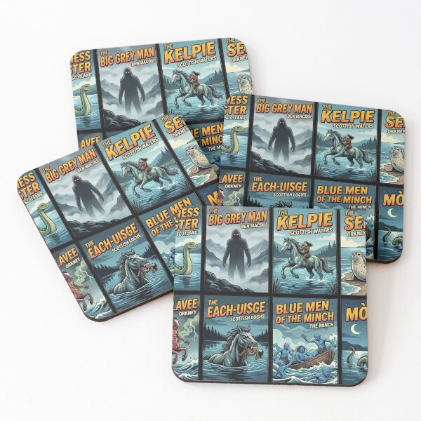 Item preview, Scottish Cryptid Legends Retro Pop Art Collection designed and sold by redsharkuk.