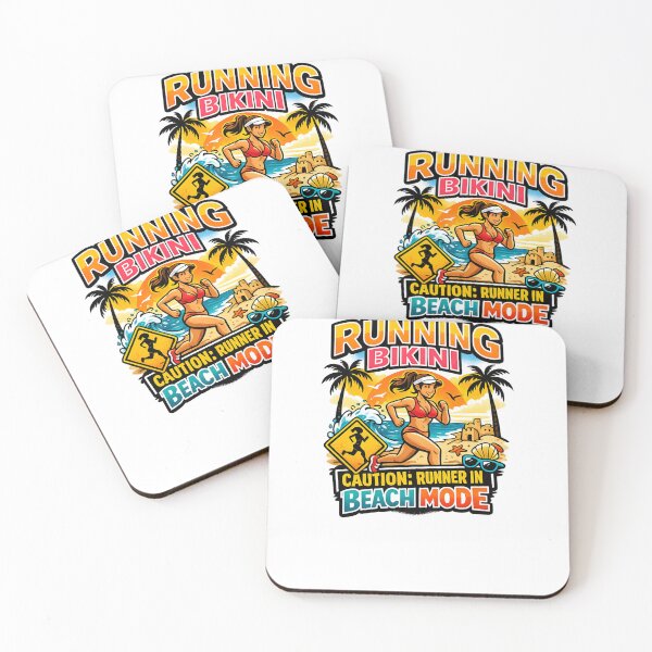 Item preview, Caution Runner in Beach Mode running bikini designed and sold by DPBTees70.