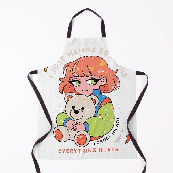 Item preview, Retro Sad Anime Girl With Teddy Bear Sticker  designed and sold by inkfusionhub99.