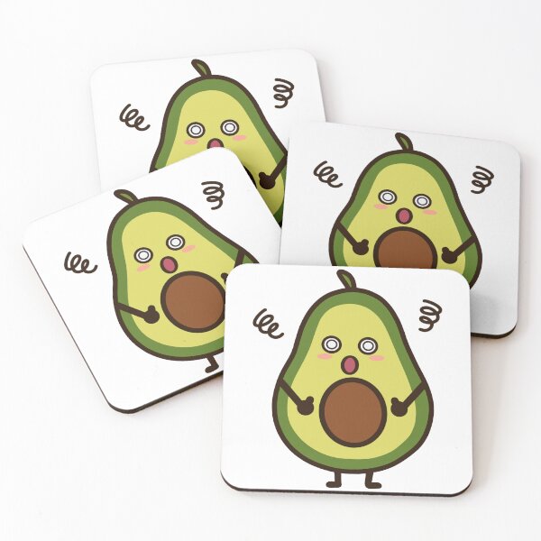 Item preview, Dizzy Avocado Sticker | Cute Kawaii Avocado Character designed and sold by SunCraftStudio.
