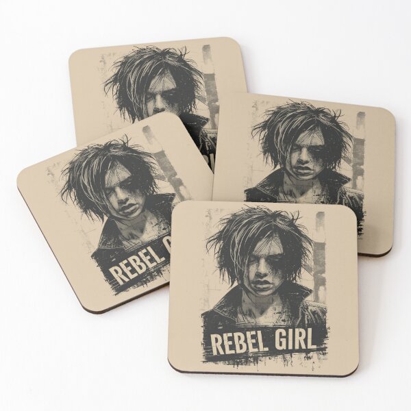 Item preview, Rebel Girl Punk Portrait Distressed Grunge Street Art designed and sold by ERODED SELF.