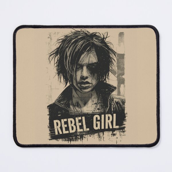 Item preview, Rebel Girl Punk Portrait Distressed Grunge Street Art designed and sold by ERODED SELF.