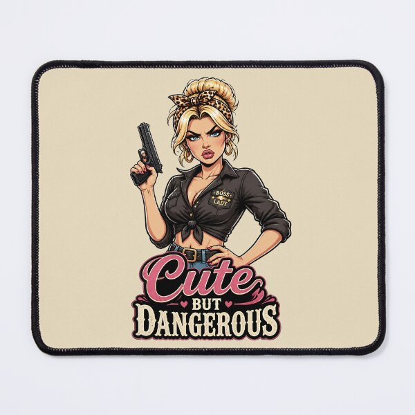 Item preview, "Cute But Dangerous" Retro Boss Lady   designed and sold by MusesWhispers.