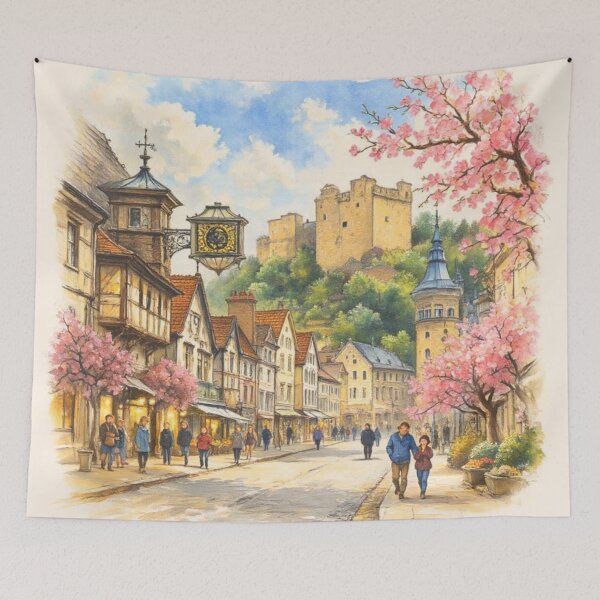 Item preview, Afternoon walk in the old town designed and sold by sid1802.