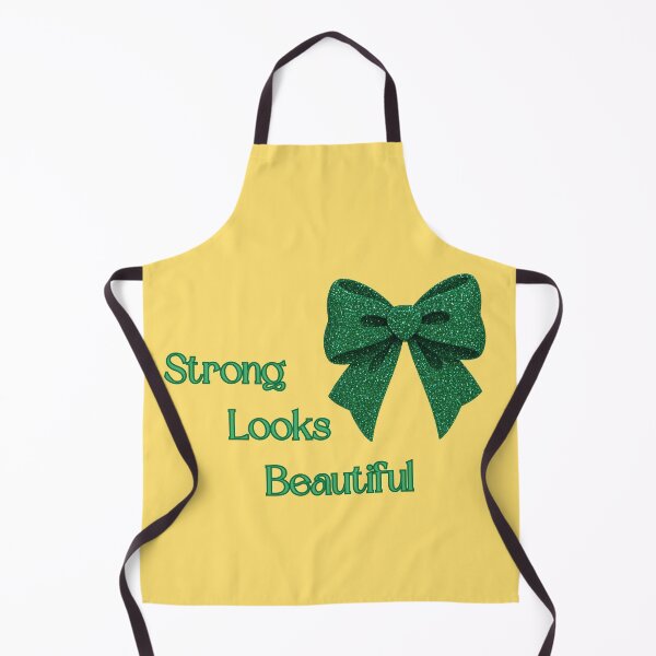 Item preview, Strong Looks Beautiful Green Glitter Bow Empowerment Design designed and sold by VariusDesigns.