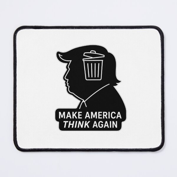 Item preview, Make America Think Again Trash Can Political Humor Tee designed and sold by Owcomm.