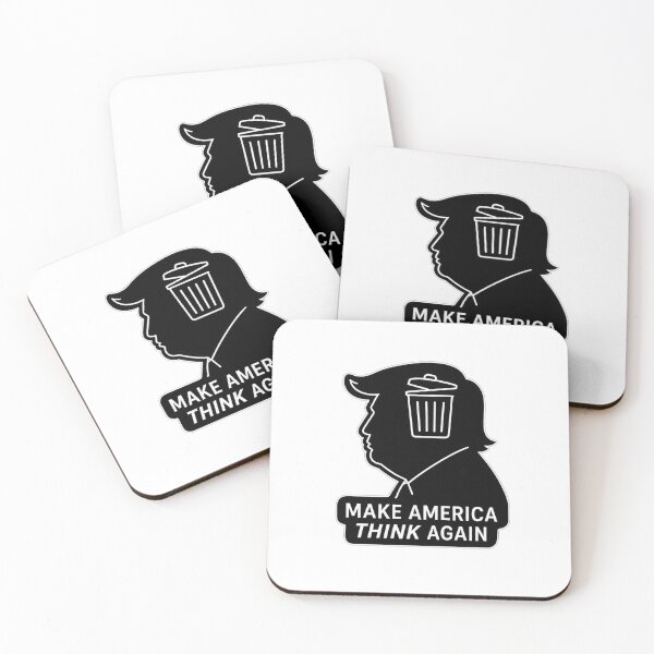 Item preview, Make America Think Again Trash Can Political Humor Tee designed and sold by Owcomm.