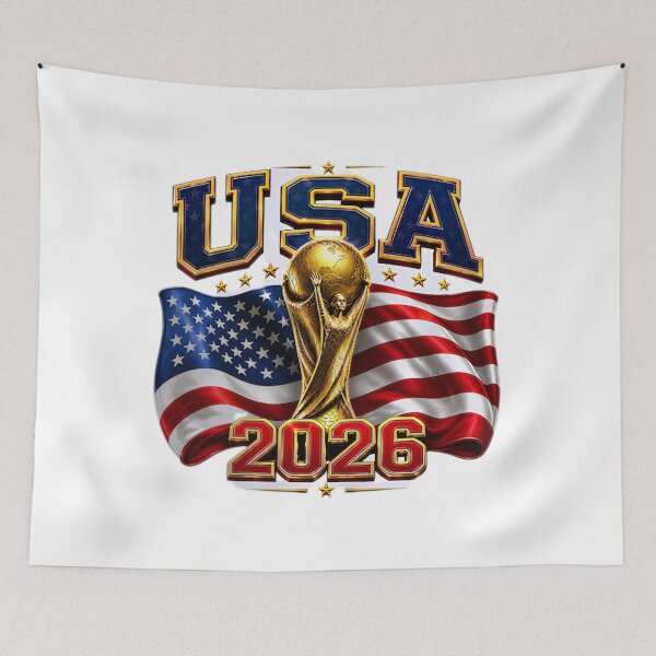 Item preview, USA Football Fan Cartoon Sticker | American Soccer Supporter designed and sold by aminesez22.