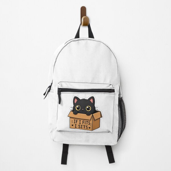 Item preview, If I Fits I Sits Black Cat Sticker | Cute Cat in Box Sticker | Funny Cat Lover Decal designed and sold by Premium design and stickers.