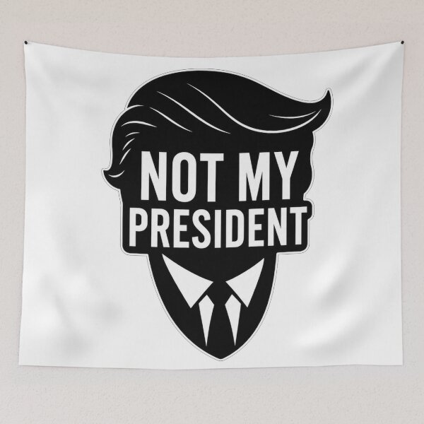 Item preview, Not My President Political Protest Silhouette designed and sold by Owcomm.