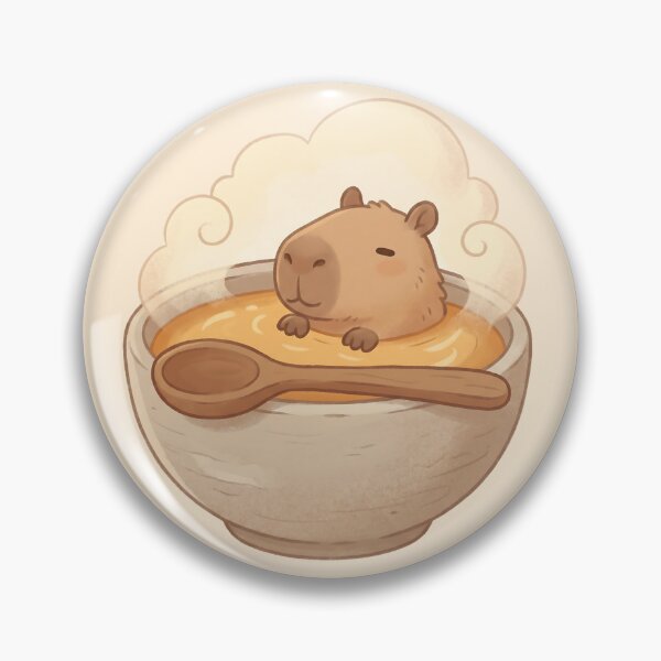Item preview, Kawaii Capybara Soup Bath Cozy Food Trend designed and sold by MythicCotton.