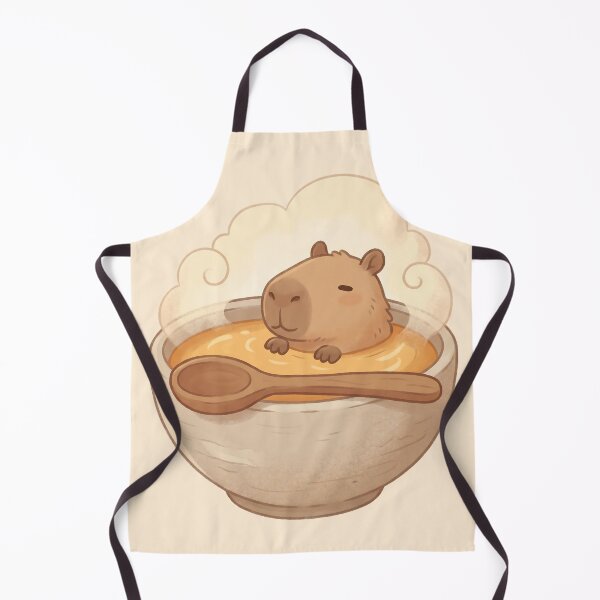 Item preview, Kawaii Capybara Soup Bath Cozy Food Trend designed and sold by MythicCotton.