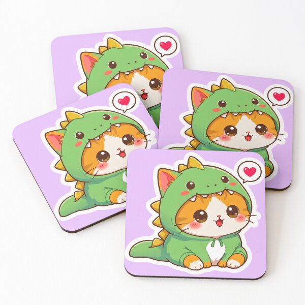 Item preview, Cute Cat Dinosaur Kawaii Sticker designed and sold by     NovaCraft.