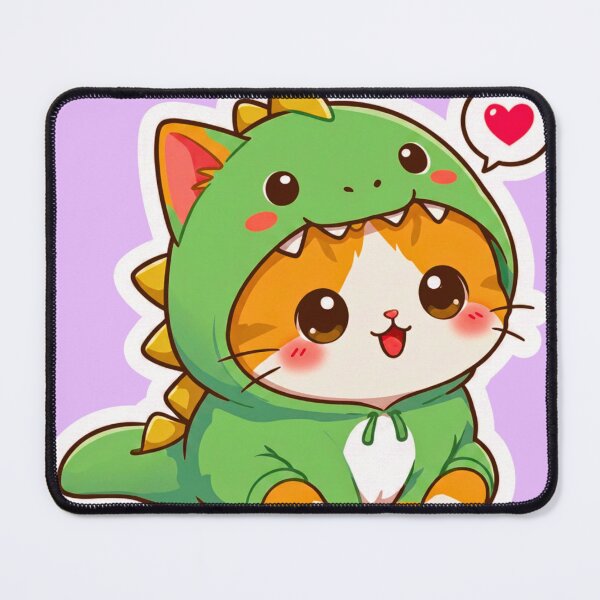 Item preview, Cute Cat Dinosaur Kawaii Sticker designed and sold by NovaCraft.