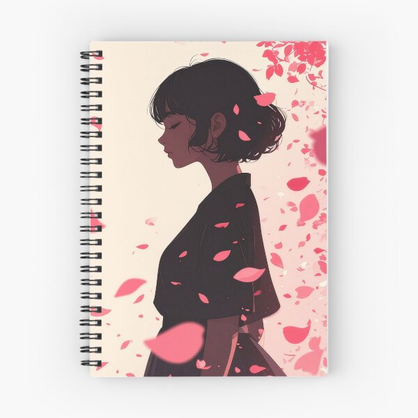 Item preview, Anime Girl Falling Cherry Blossom Petals  designed and sold by BetweenForms.