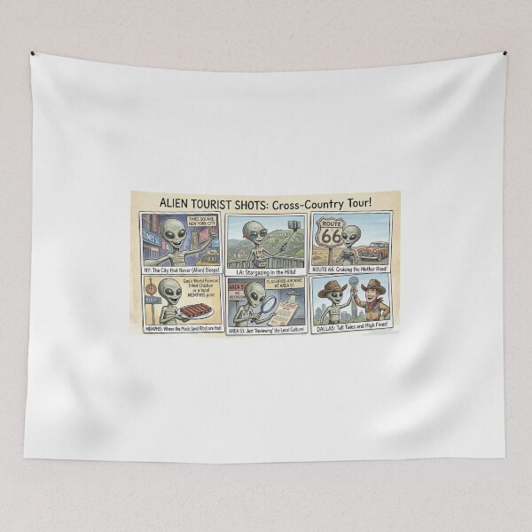 Item preview, Alien Tourist Cross Country Tour designed and sold by HiddenCitadel.