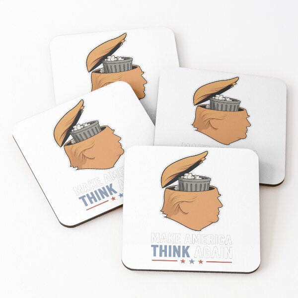 Item preview, Make America Think Again Funny Political Satire Trash Can Brain Tee designed and sold by Owcomm.