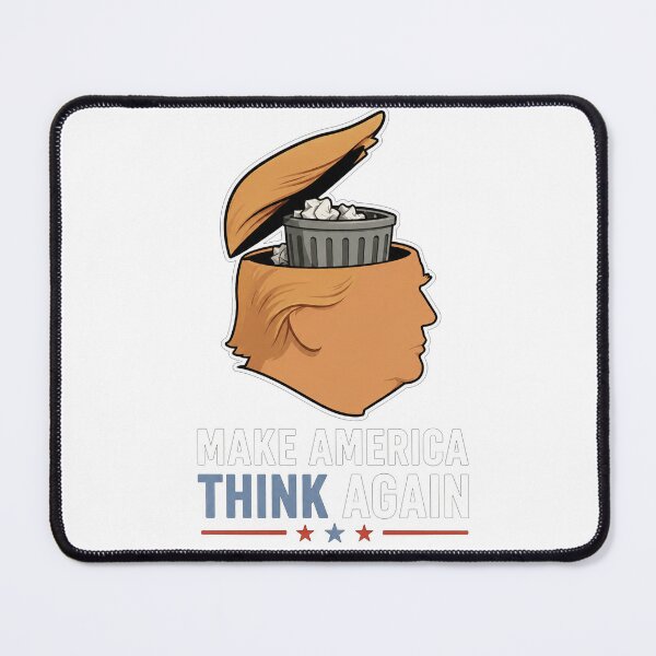 Item preview, Make America Think Again Funny Political Satire Trash Can Brain Tee designed and sold by Owcomm.