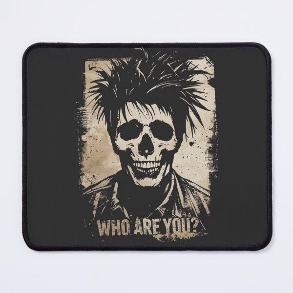 Item preview, Who Are You Punk Skull Spiky Hair Goth Art designed and sold by ERODED SELF.