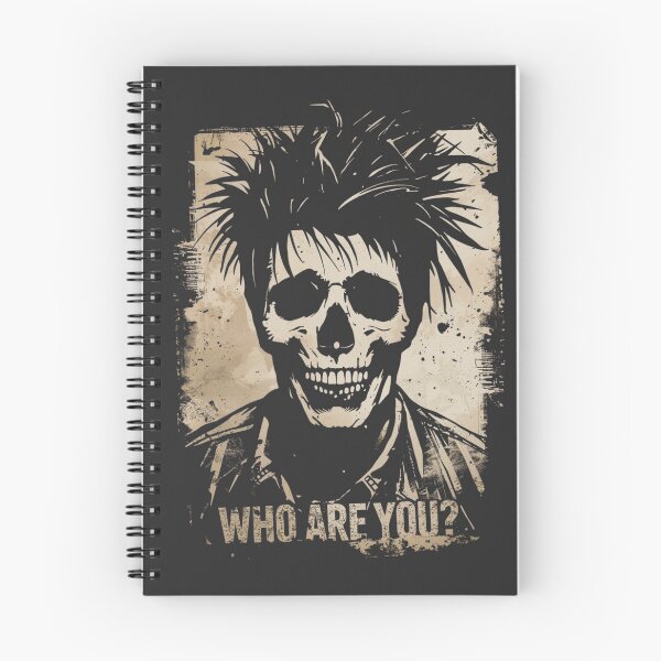 Item preview, Who Are You Punk Skull Spiky Hair Goth Art designed and sold by ERODED SELF.