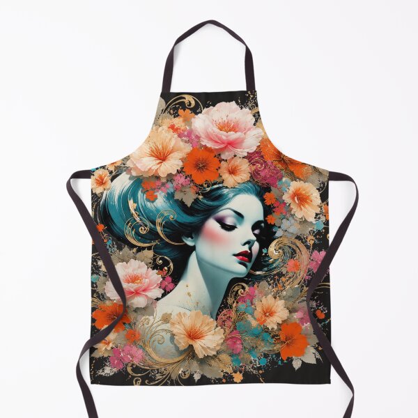 Item preview, Neon Violet Goddess Nouveau - Vivid Magenta Floral Profile designed and sold by KrzysztofART.