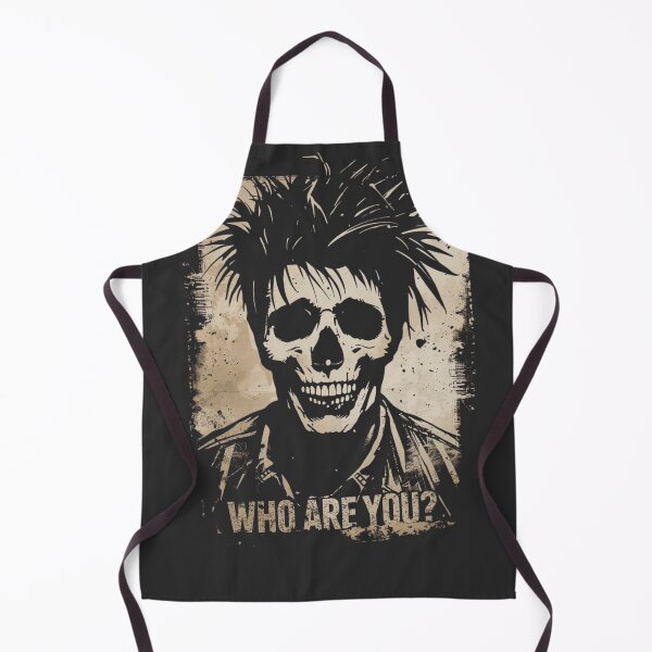 Item preview, Who Are You Punk Skull Spiky Hair Goth Art designed and sold by ERODED SELF.