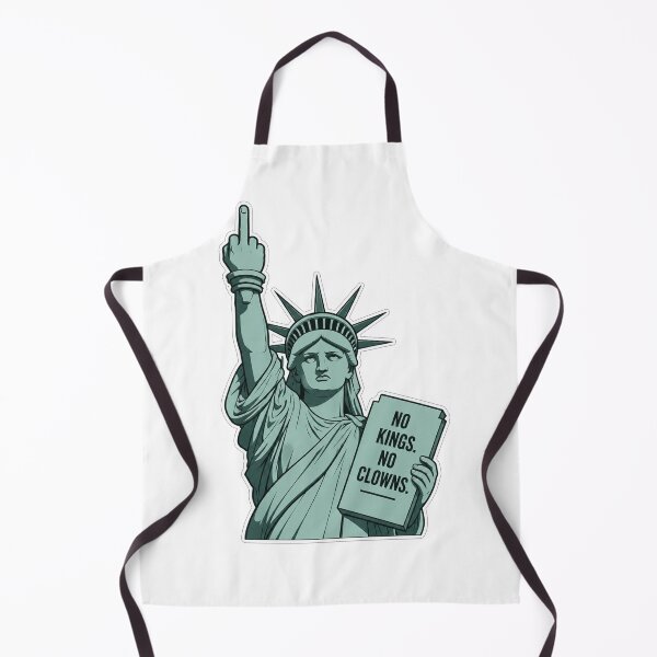 Item preview, No Kings No Clowns Statue of Liberty Middle Finger Funny Political Protest designed and sold by Owcomm.