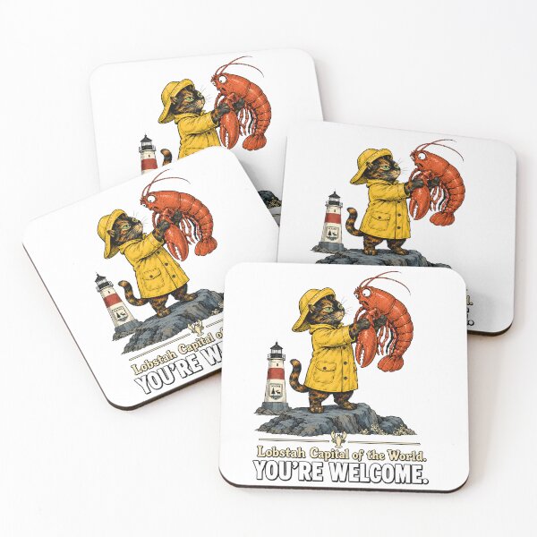 Item preview, Maine — Tortoiseshell Cat Giant Lobster Fisherman Humor Gift designed and sold by Martin's_Design.